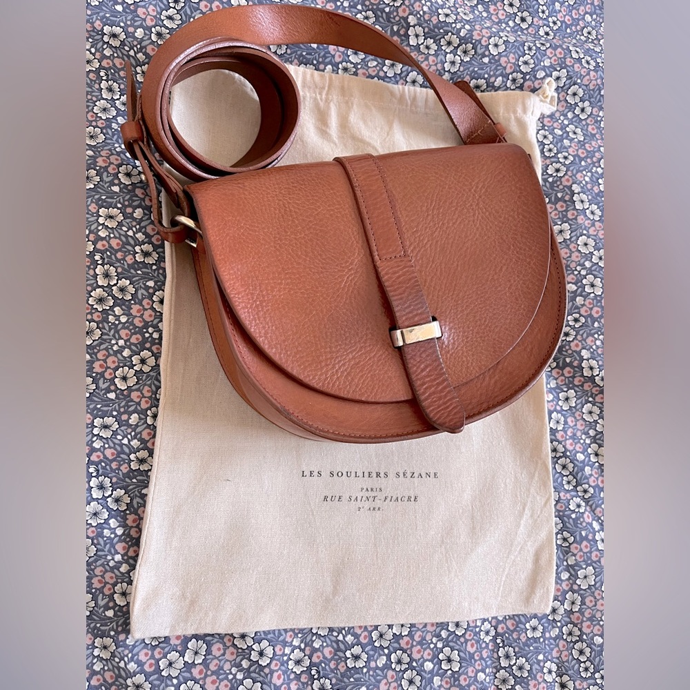 Sezane Claude crossbody handbag natural leather